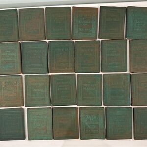 Rare Antique Lot of 29 Little Leather Library Mini Books Various Titles